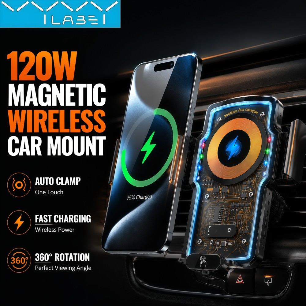 Phone Accessories Holder Car - Vyvylabs Magnetic Wireless Car Phone Holder