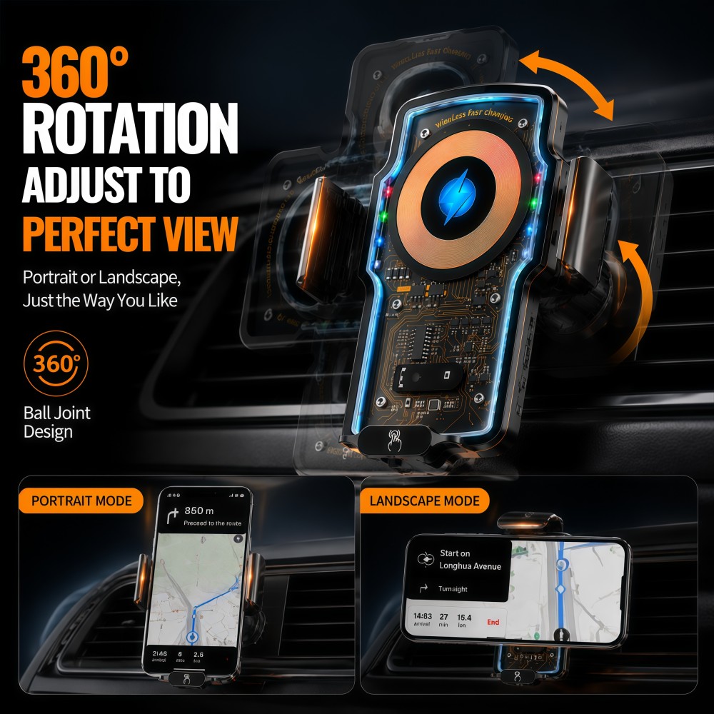 Vyvylabs Magnetic Wireless Car - Phone Accessories Holder Car recension och pris